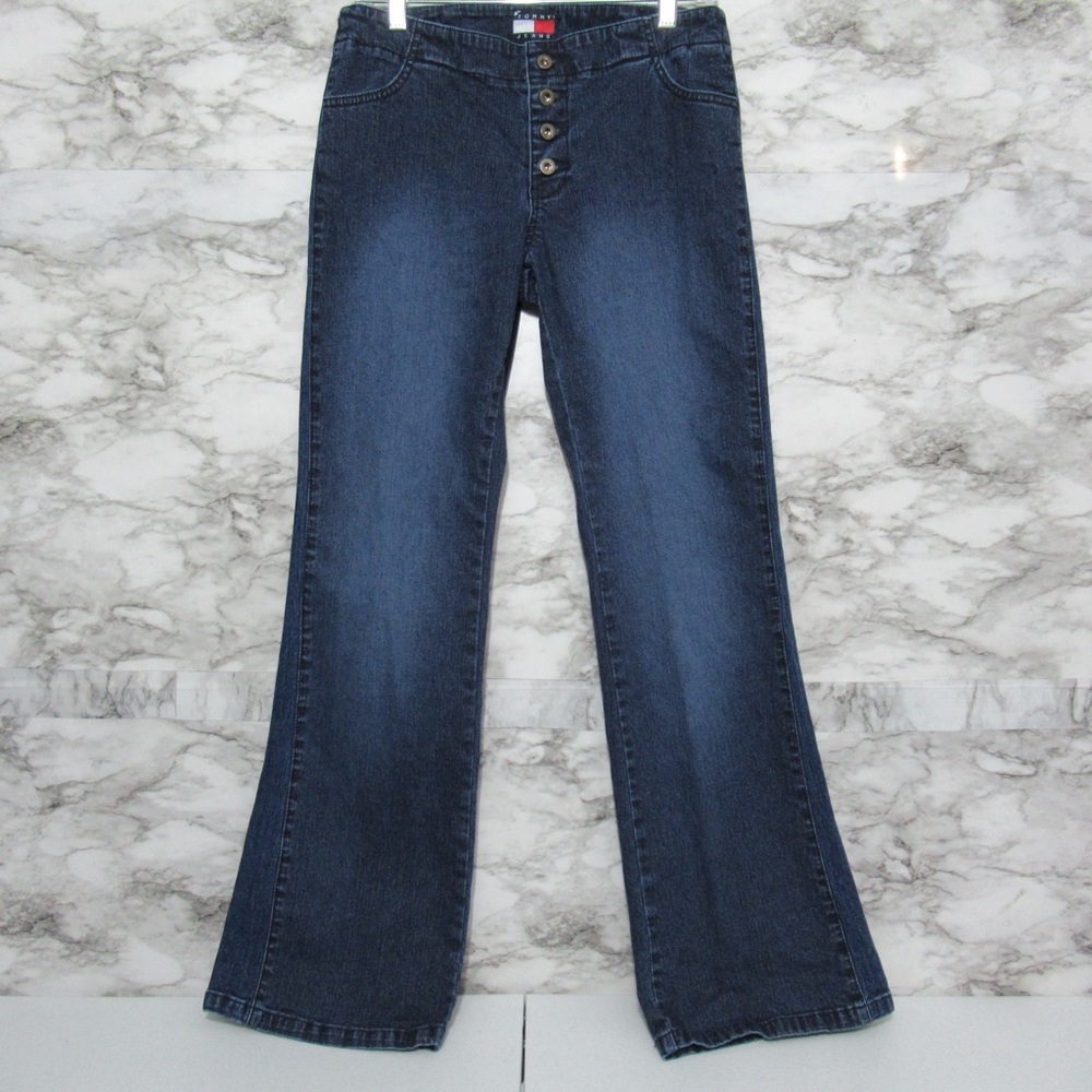 Tommy Hilfiger Y2K Flared Button Fly Flared Denim Jeans Size 6